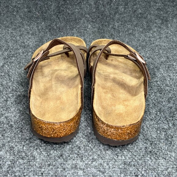 Birkenstock Mayari Sandals Womens Size 9 Brown Briko-Flor Buckle Strap Flip Flop - Picture 9 of 12